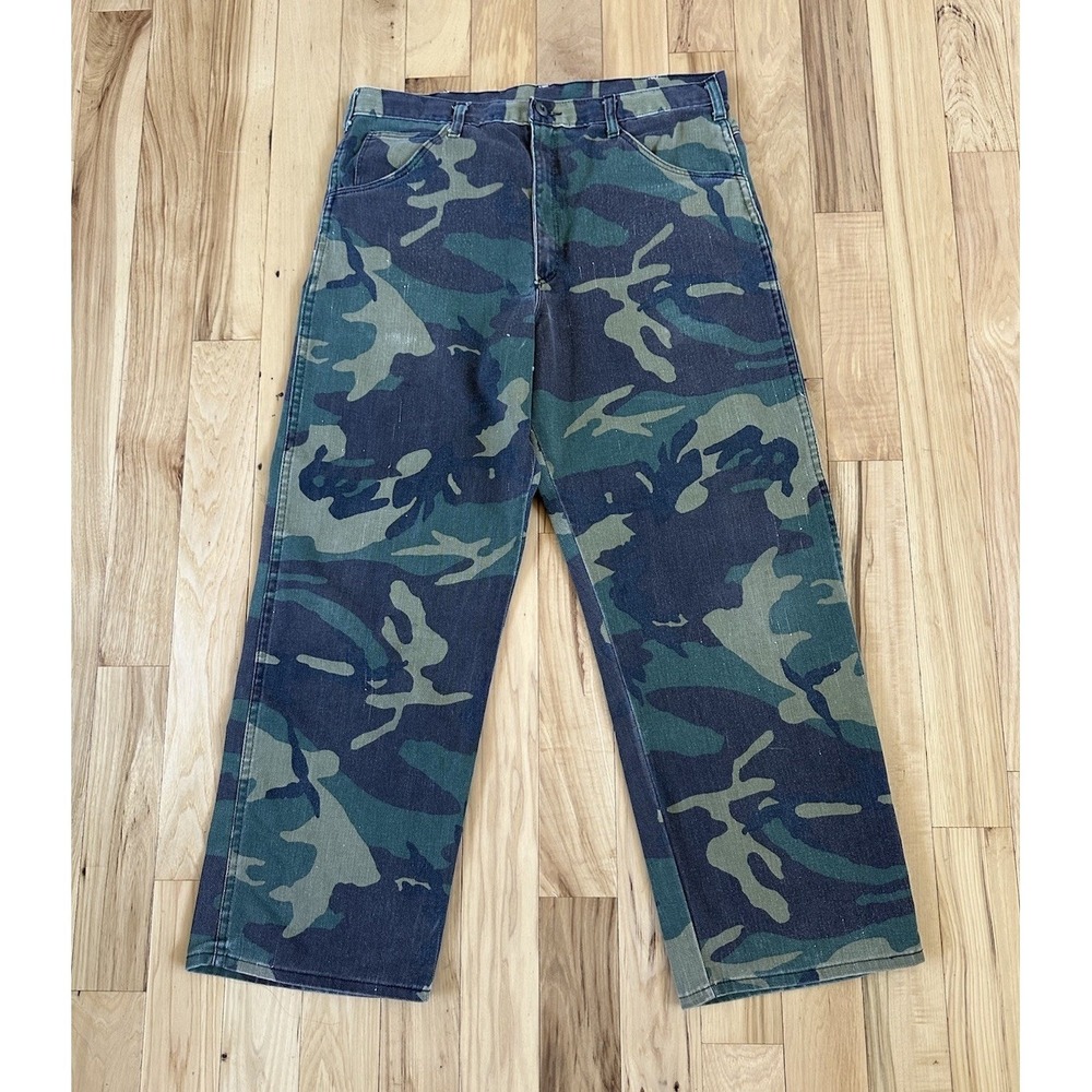 Pointer Brand M81 Woodland Camo Mens 38x30 Hunting Pants USA Made Baggy VTG